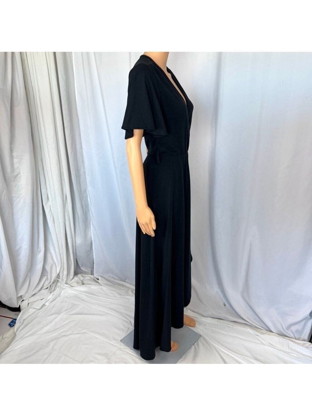 Go Couture Maxi Dress Black Knit Women's M - Picture 4 of 14